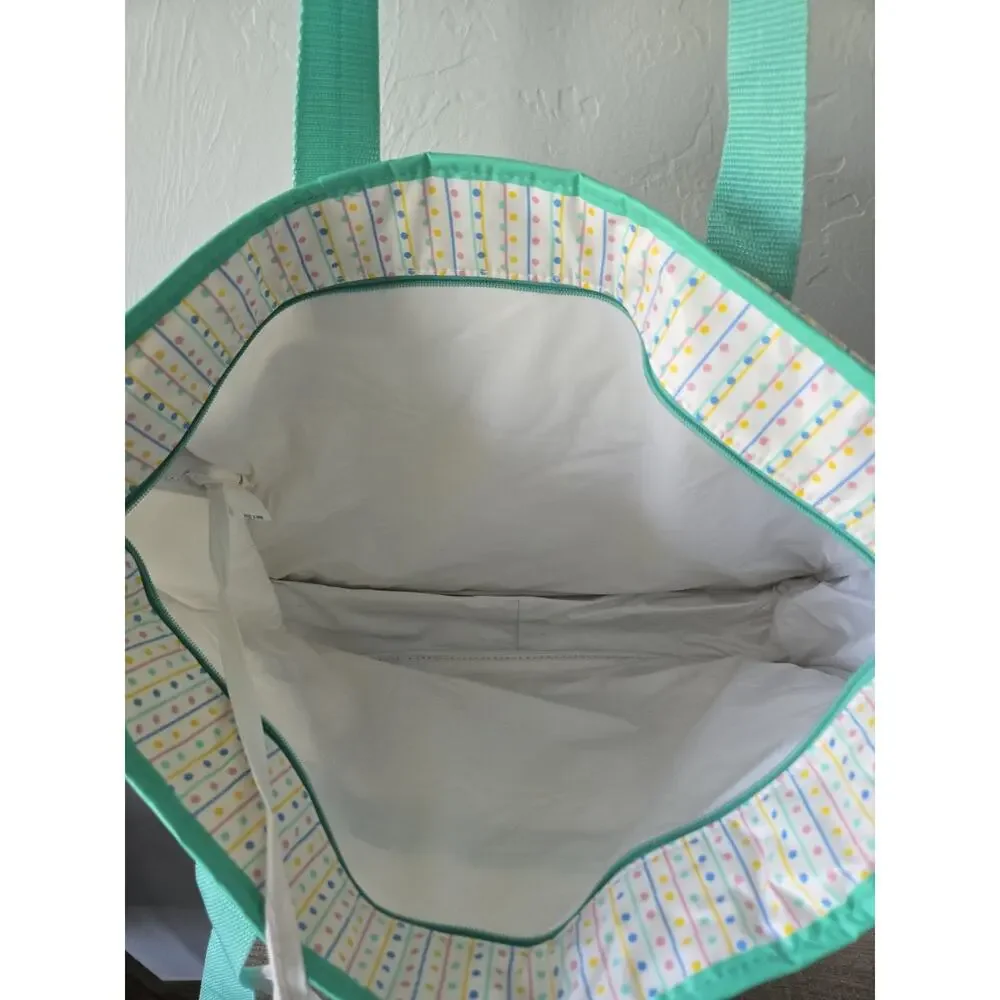 Vintage Gerber Polka Dot Baby Diaper Bag Tote Zipper Pocket RARE HTF Accessories